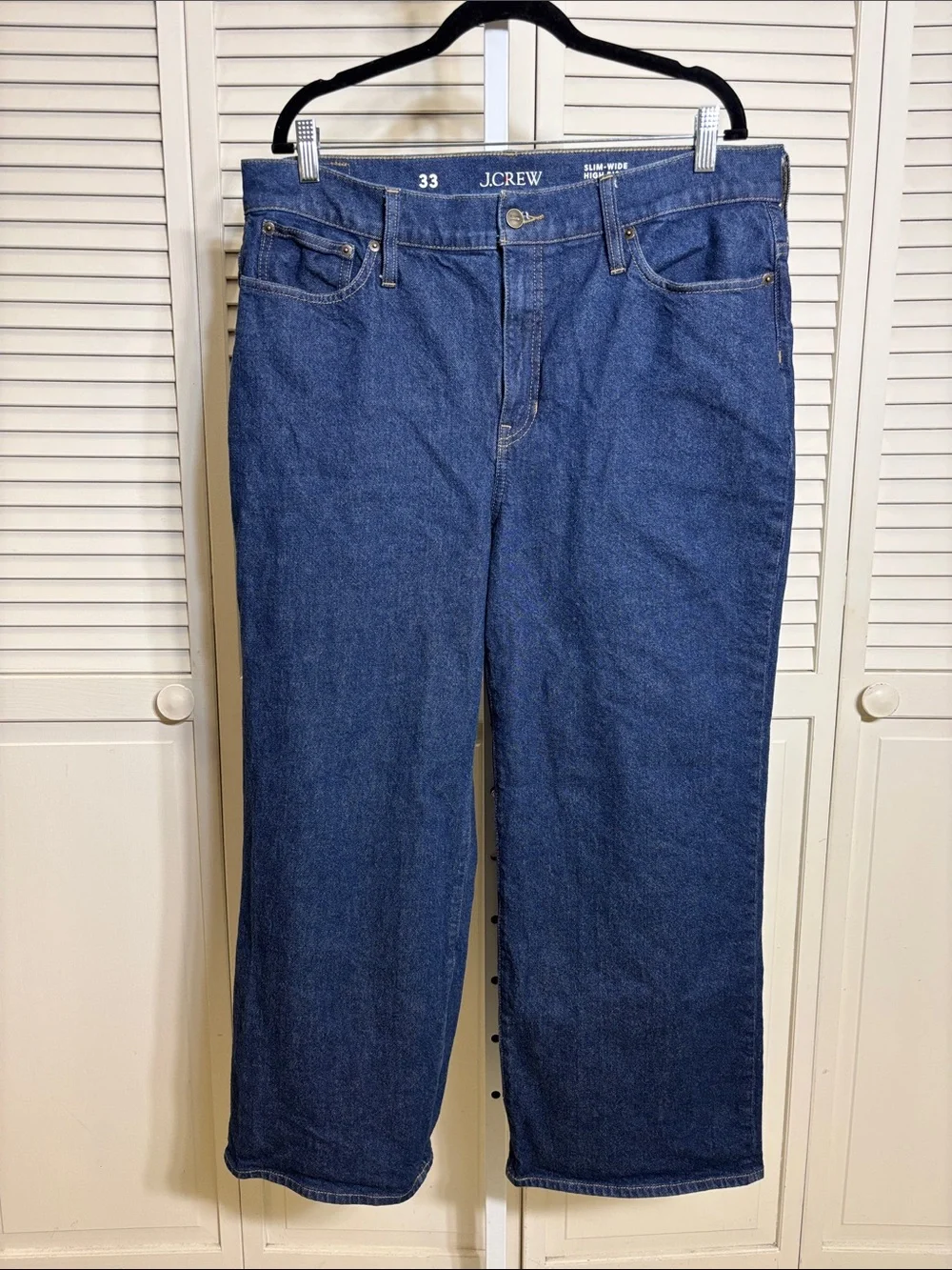 J. Crew Slim-Wide Leg Jean in Indigo Wash Size 33